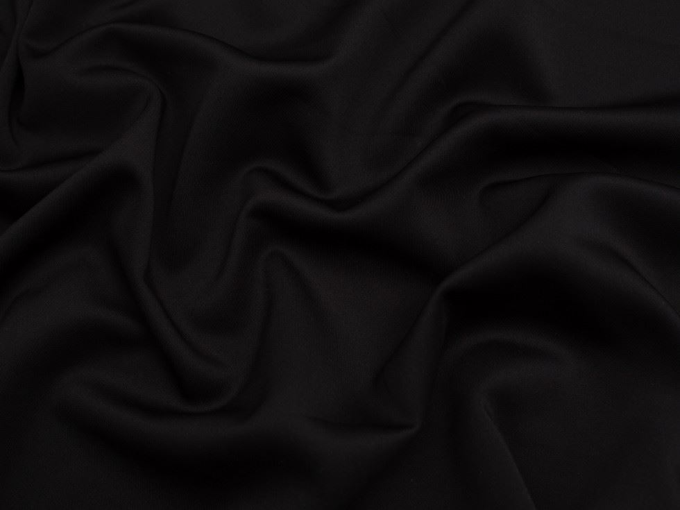 Minerva Core Range Heavy Scuba Stretch Knit Fabric Black
 
