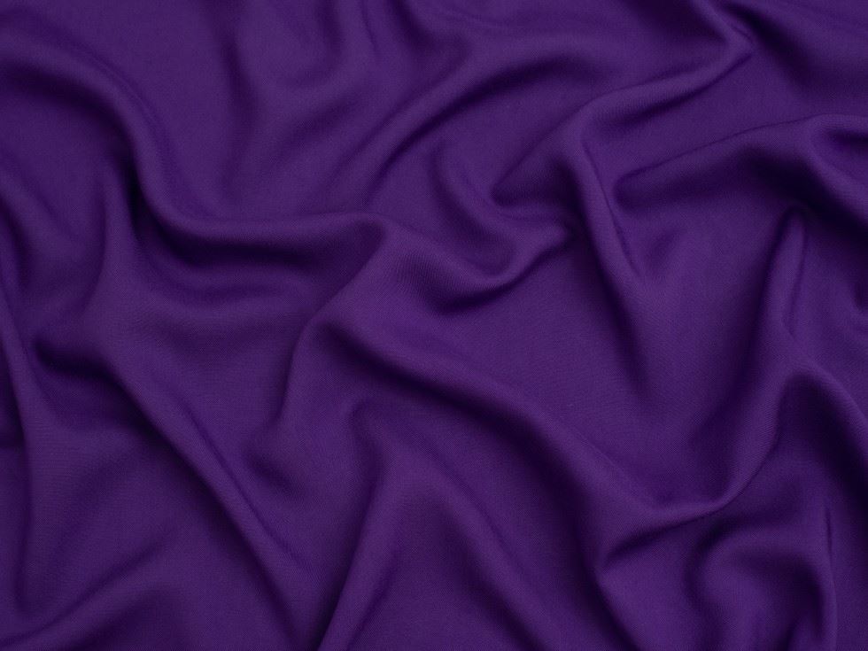 Minerva Core Range Purple Viscose Challis Fabric