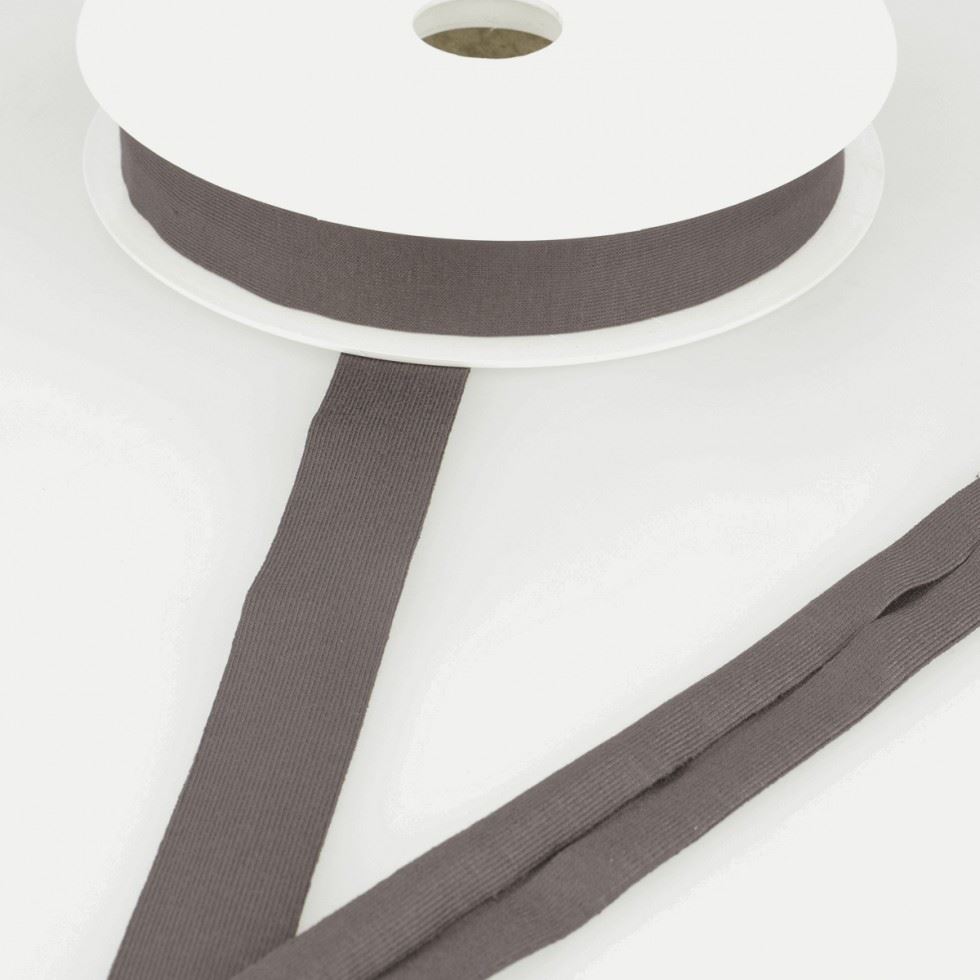 Stephanoise Viscose Jersey Bias Binding Tape Brown
 