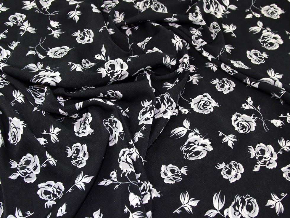 Black Deadstock Stretch Woven Suiting Fabric