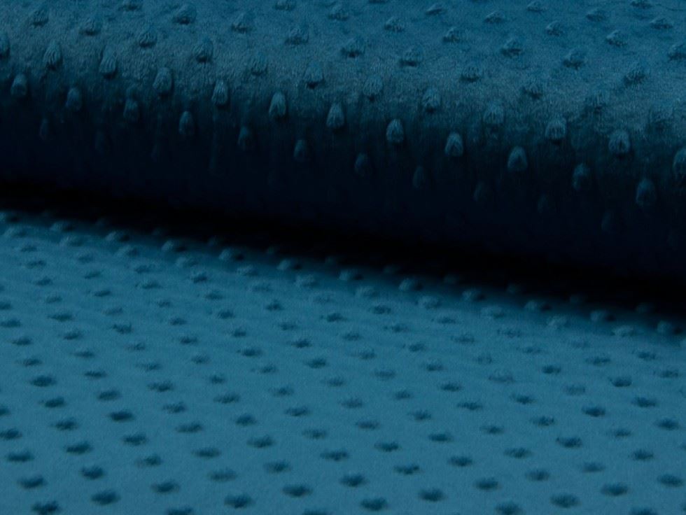 Petrol Deadstock Embossed Dimple Plush Fleece Fabric