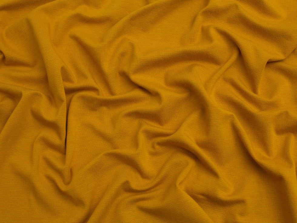 Cotton Jersey Stretch Knit Fabric Ochre
