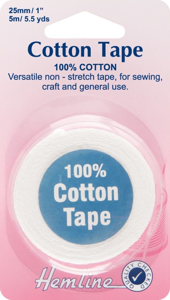 Hemline White Cotton Tape