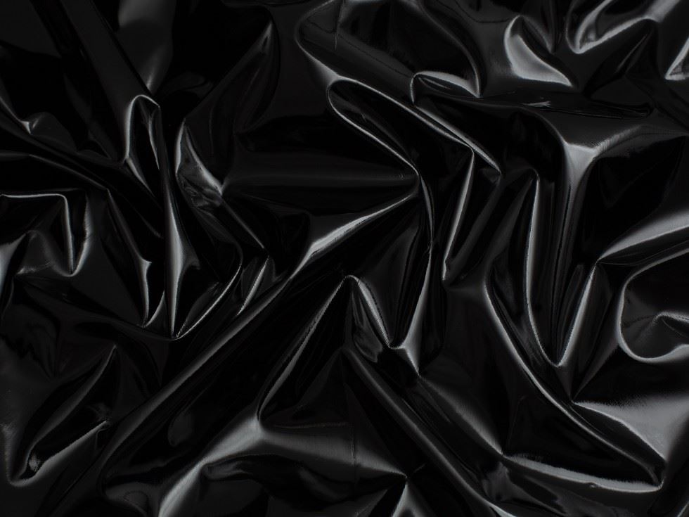 Minerva Core Range Glossy PVC Vinyl Fabric Black
 
