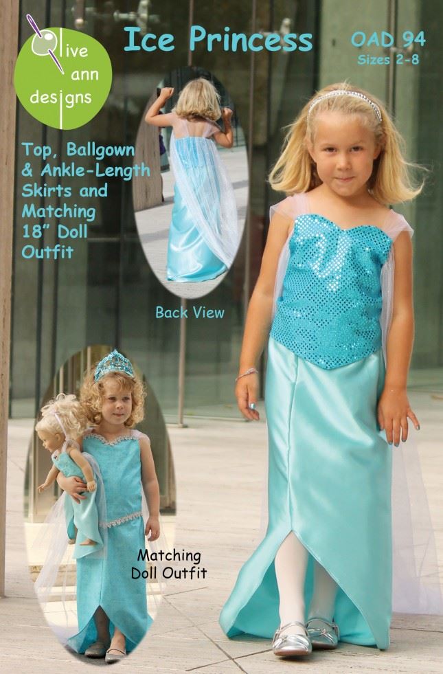 Olive Ann Designs Paper Sewing Pattern Ice Princess
 