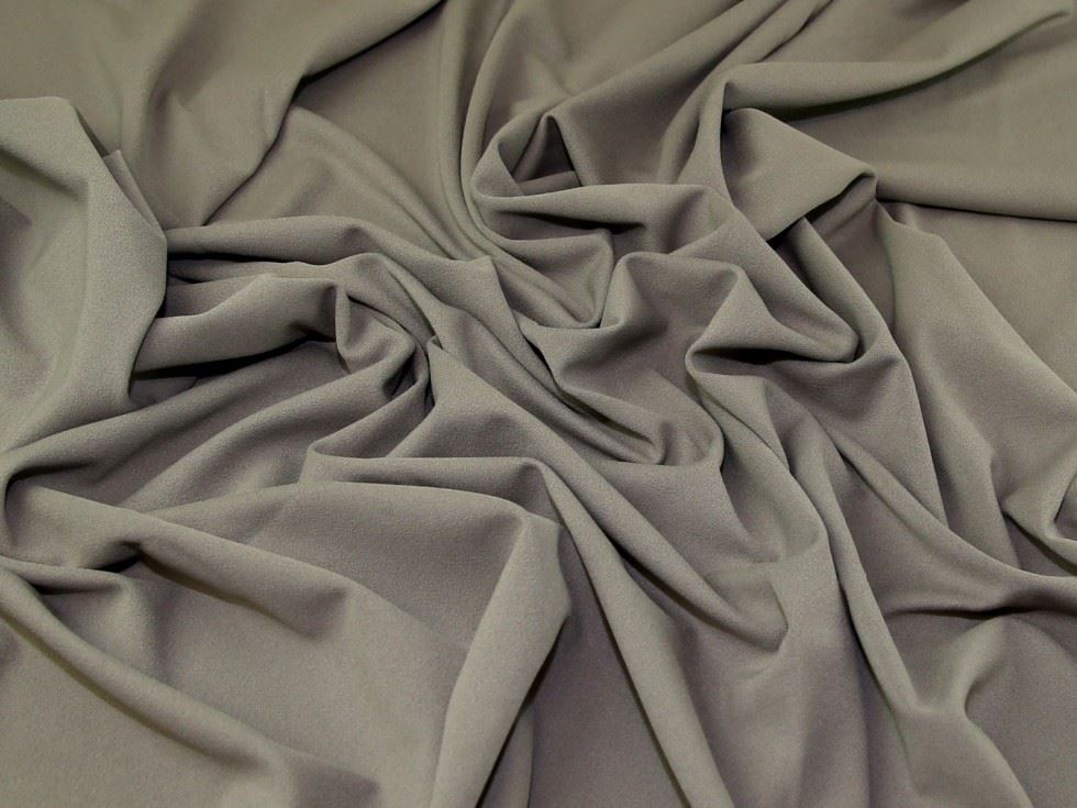 Minerva Core Range Grey Farne Scuba Crepe Stretch Knit Fabric