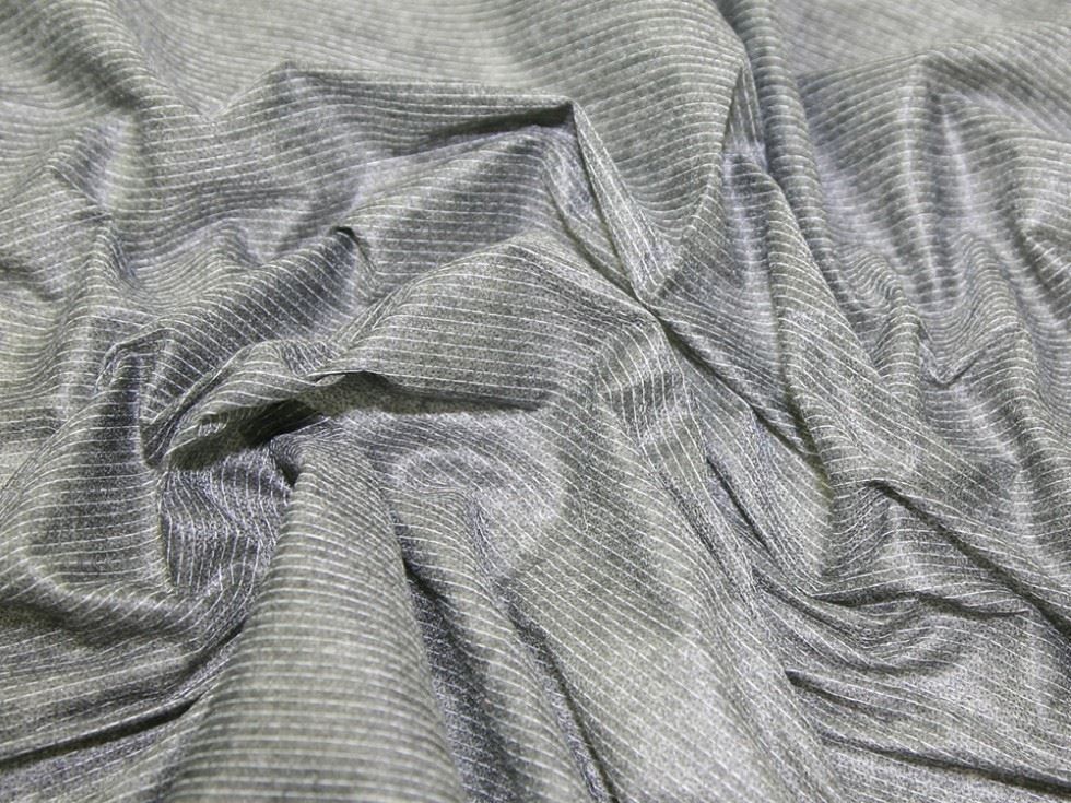 Stitched Interfacing Fabric Grey