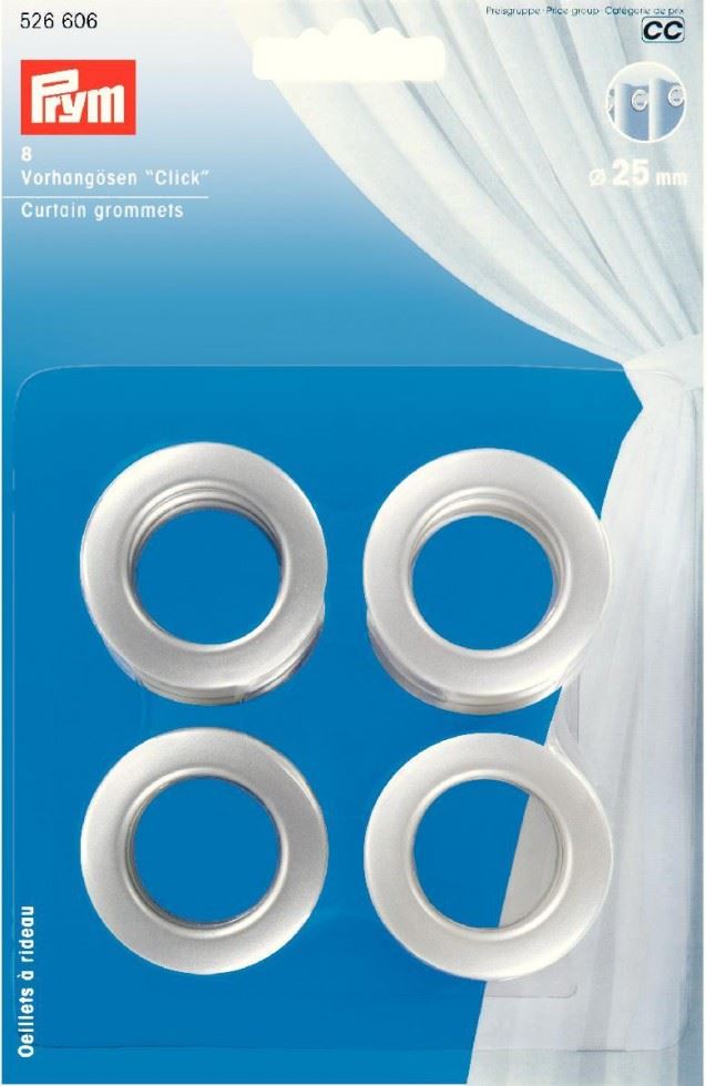 Prym Matt Silver Curtain Eyelet Grommets