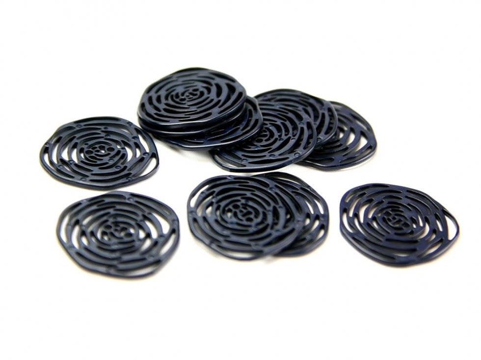 Dill Navy Blue Delicate Rose Buttons (Value Pack)