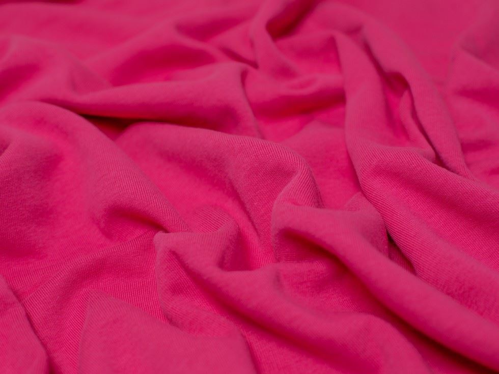 Stretch Woven Linen Blend Fabric Fuchsia