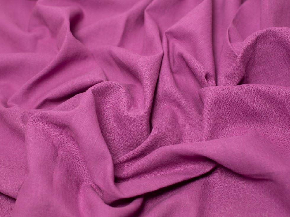 Minerva Core Range Fuchsia Pink 100% Linen Slub Fabric