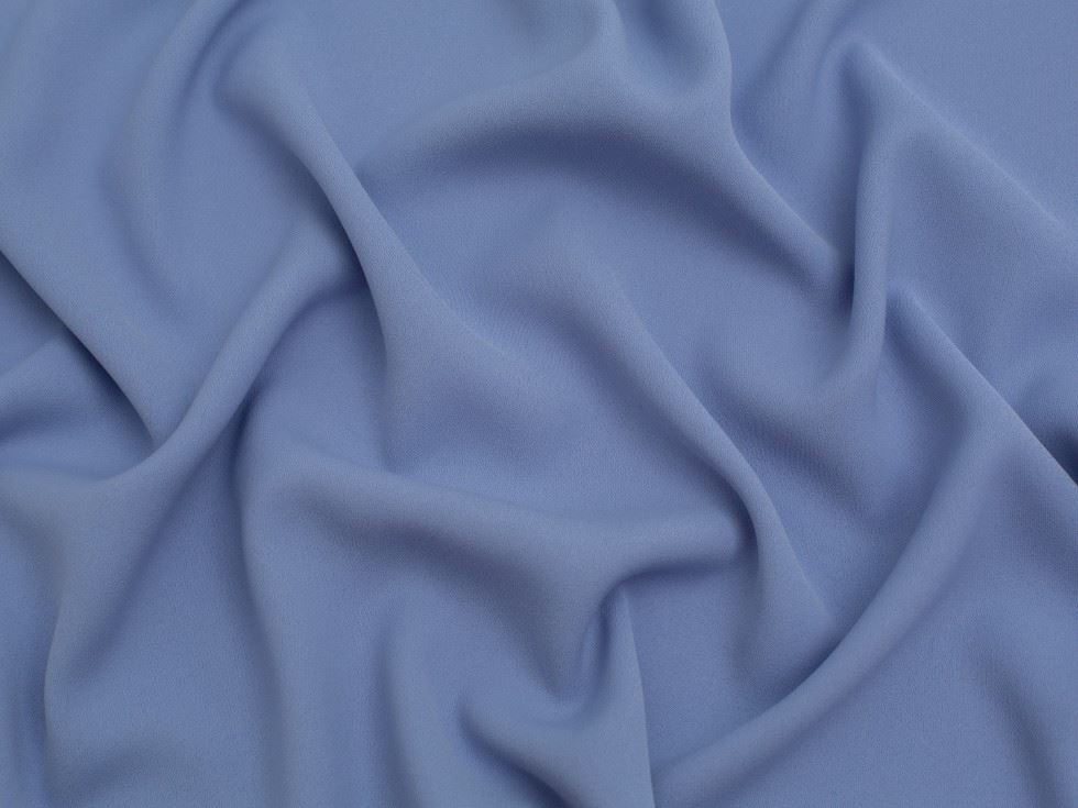Minerva Core Range Prestige Polyester Crepe Fabric Dusty Blue
 