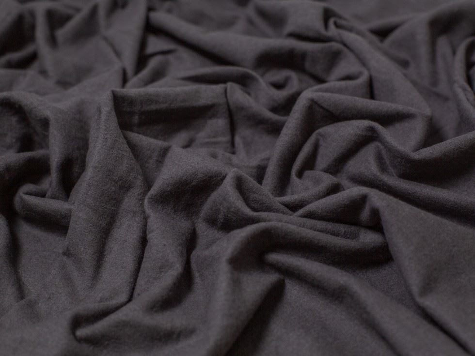 Minerva Core Range Light Cotton Flannel Fabric Dark Grey