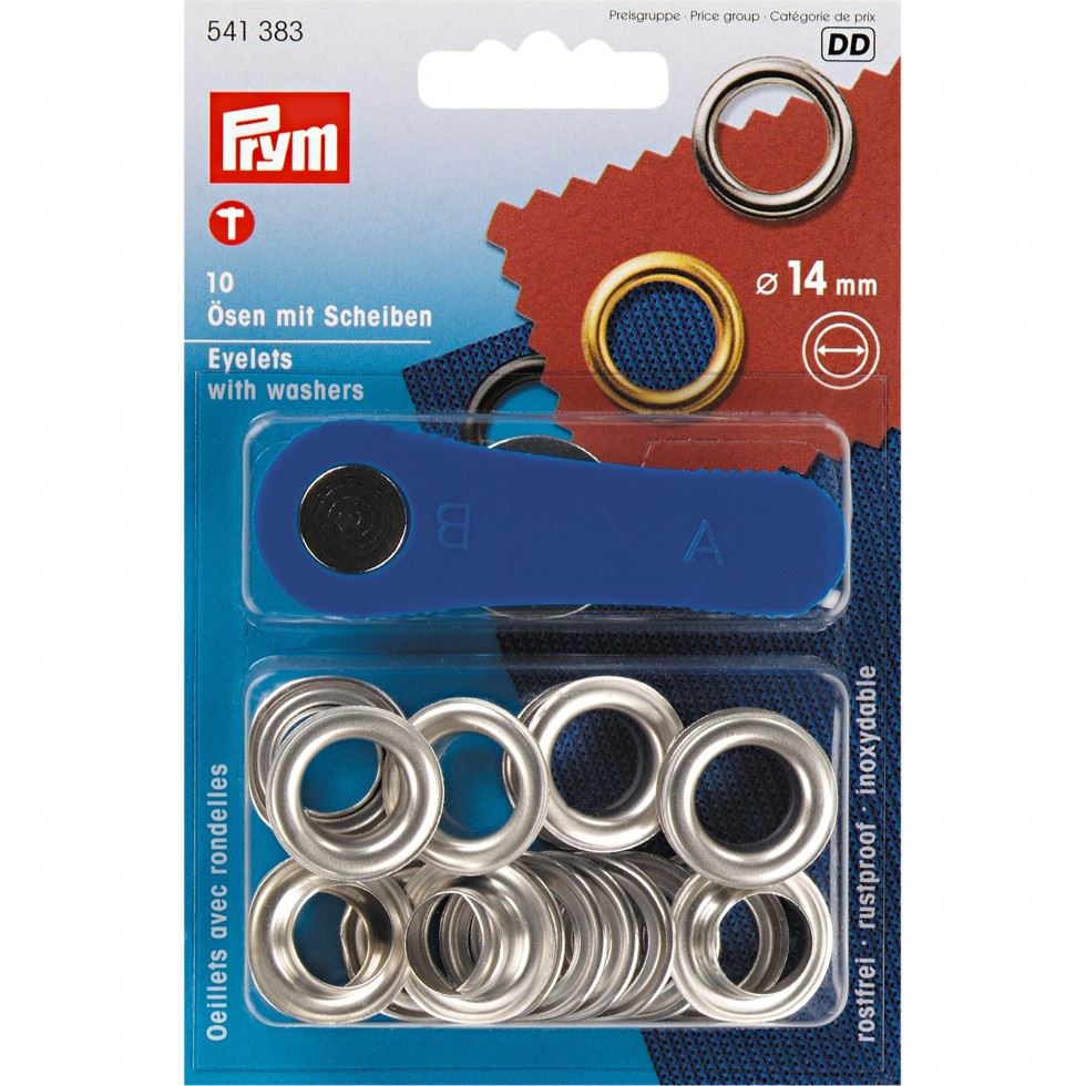 Prym Silver Metal Eyelets With Washers