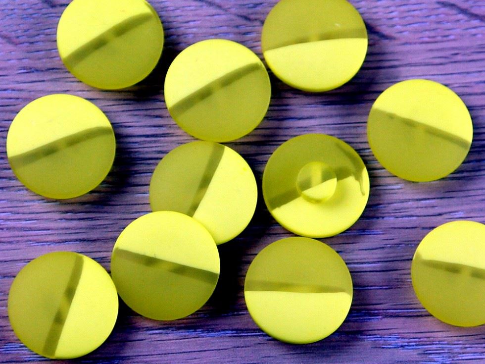Dill Round Shank Buttons (Value Pack) Yellow
 