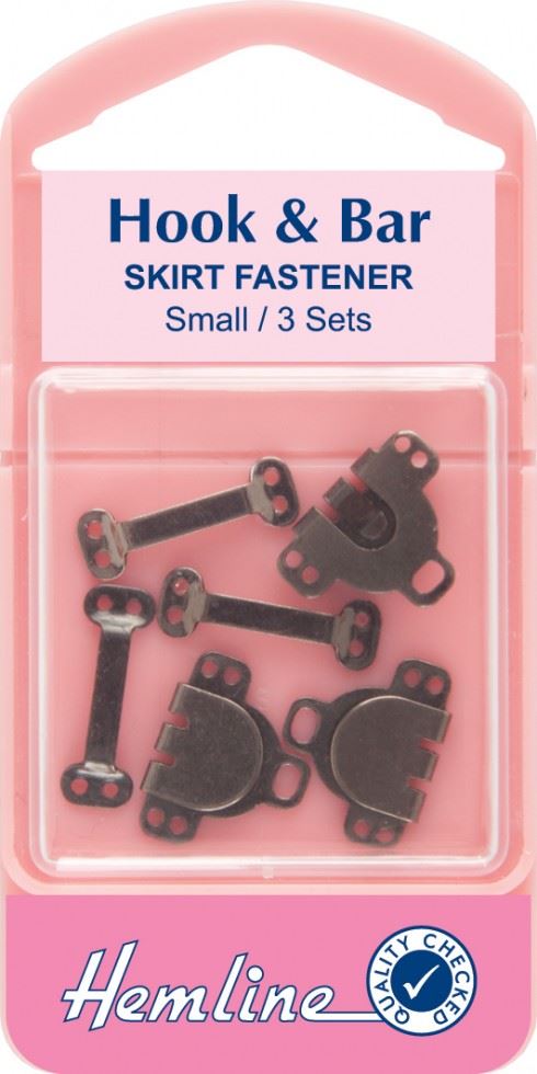 Hemline Black Hook & Bar Fasteners