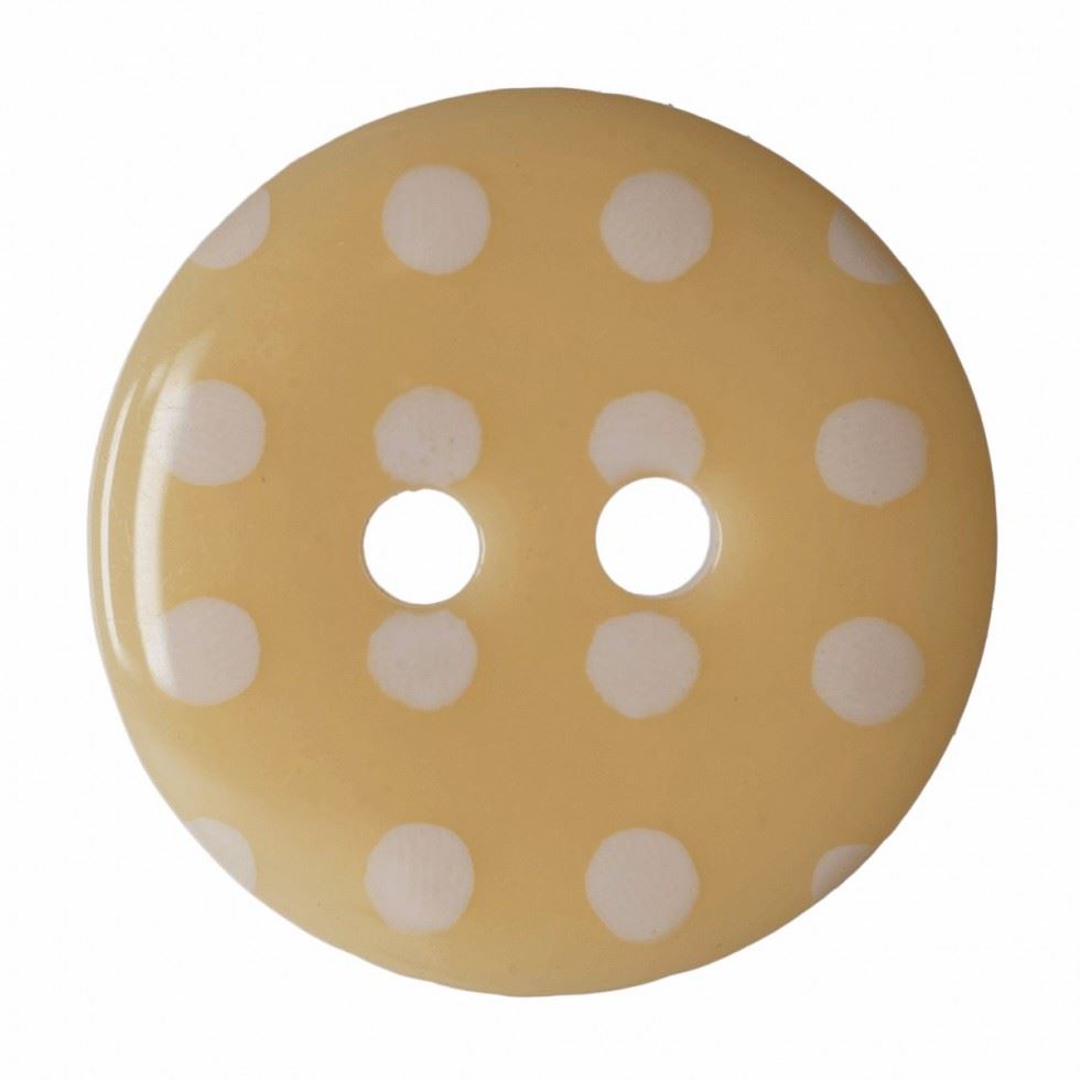Hemline Cream Polka Dot Buttons