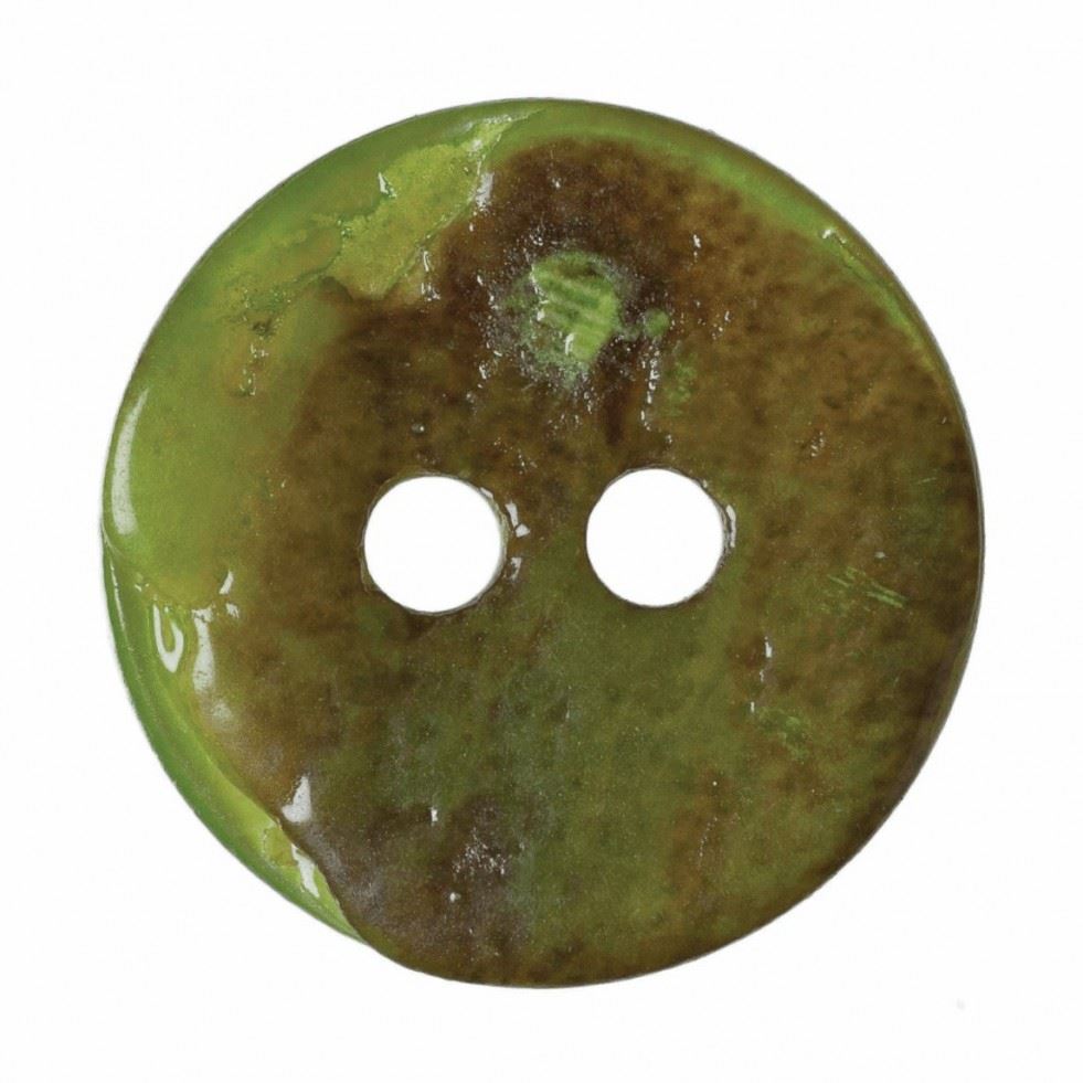 Hemline Lime Green Round Shell Buttons