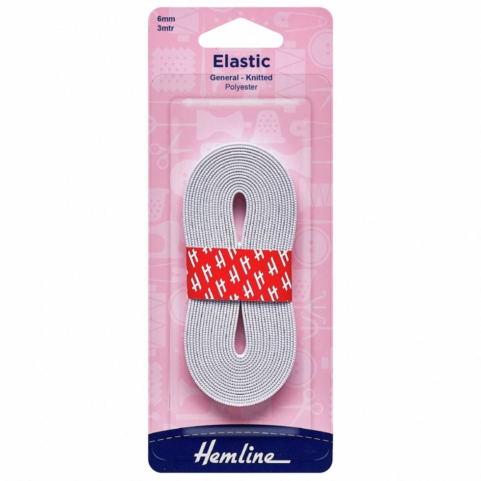 Hemline White Soft Knitted Elastic
