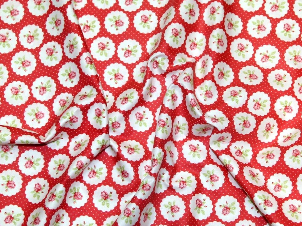 Free Spirit 100% Cotton Poplin Fabric Red
 