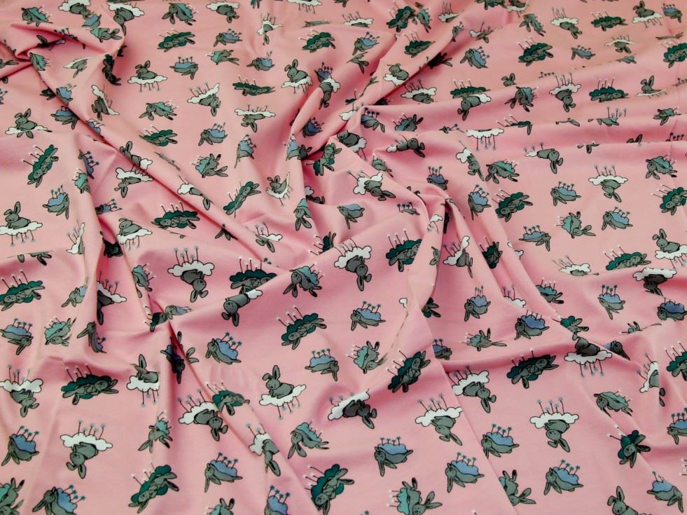 John Louden Pink Cotton Jersey Stretch Knit Fabric