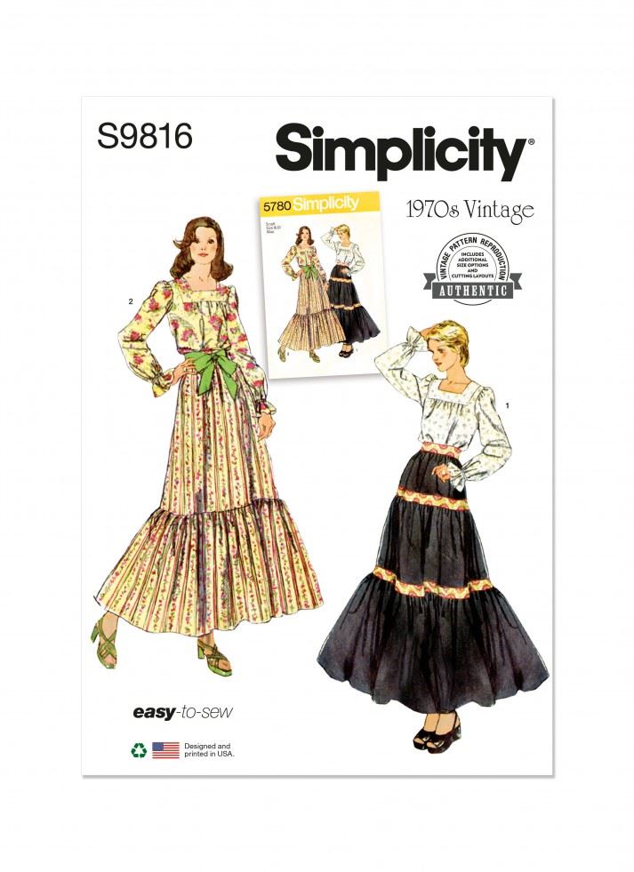 Simplicity Paper Sewing Pattern 9816
 