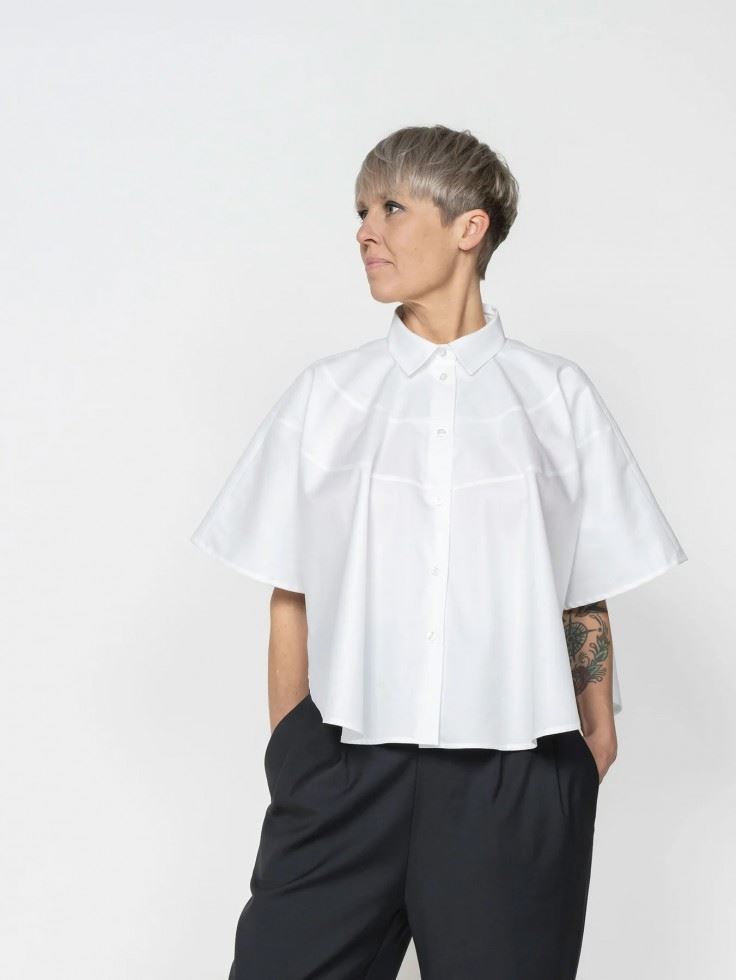 The Assembly Line Paper Sewing Pattern Poncho Shirt