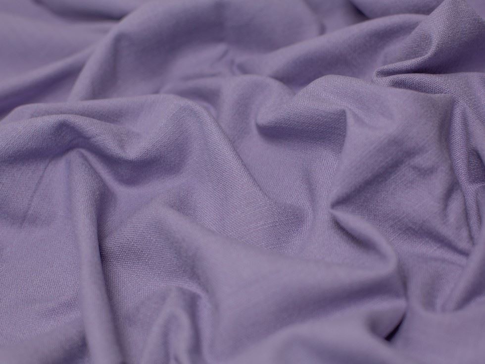 Stretch Woven Linen Blend Fabric Lilac