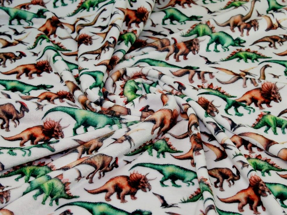Green & Brown Deadstock Plush Cuddle Fleece Fabric
