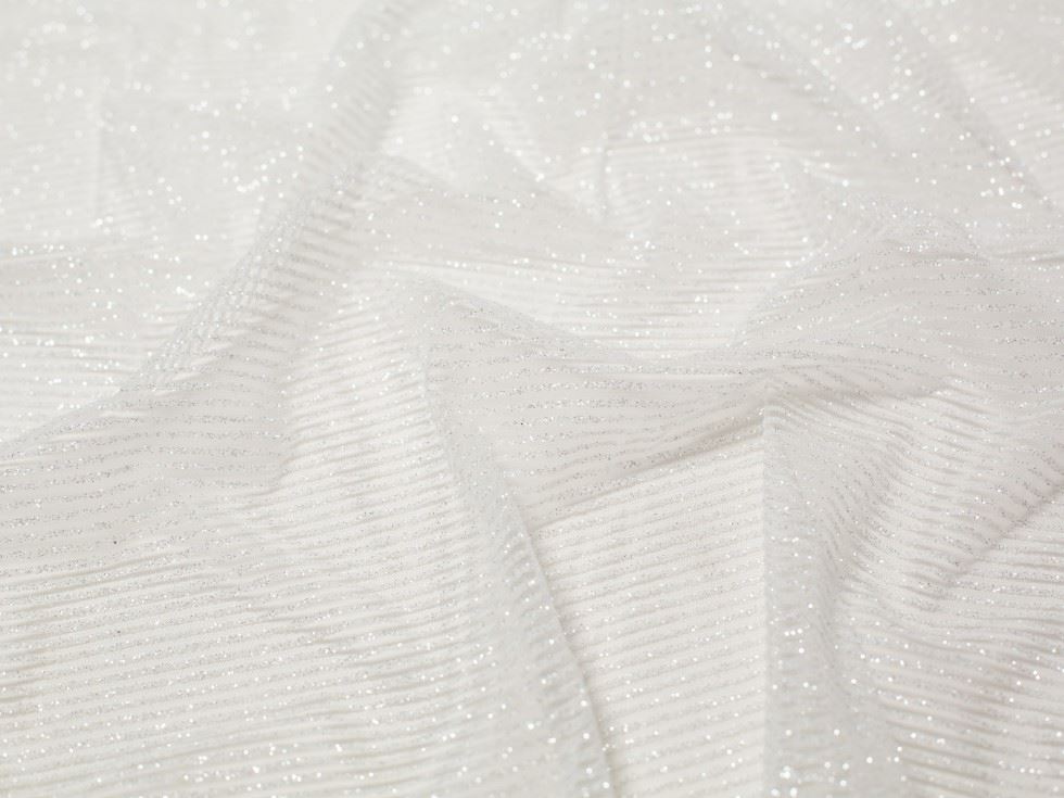 Breton Glitter Tulle Net Fabric Ivory
 