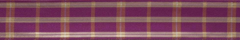 Berisfords Regal Tartan Ribbon Fuchsia