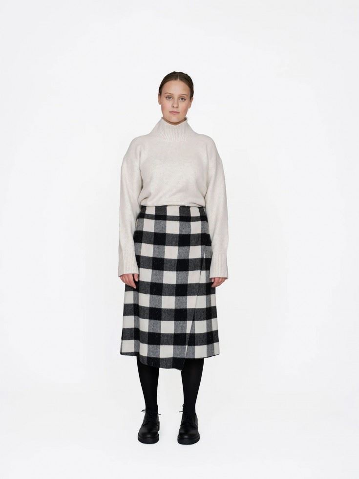 The Assembly Line Sewing Pattern Asymmetric Midi Skirt