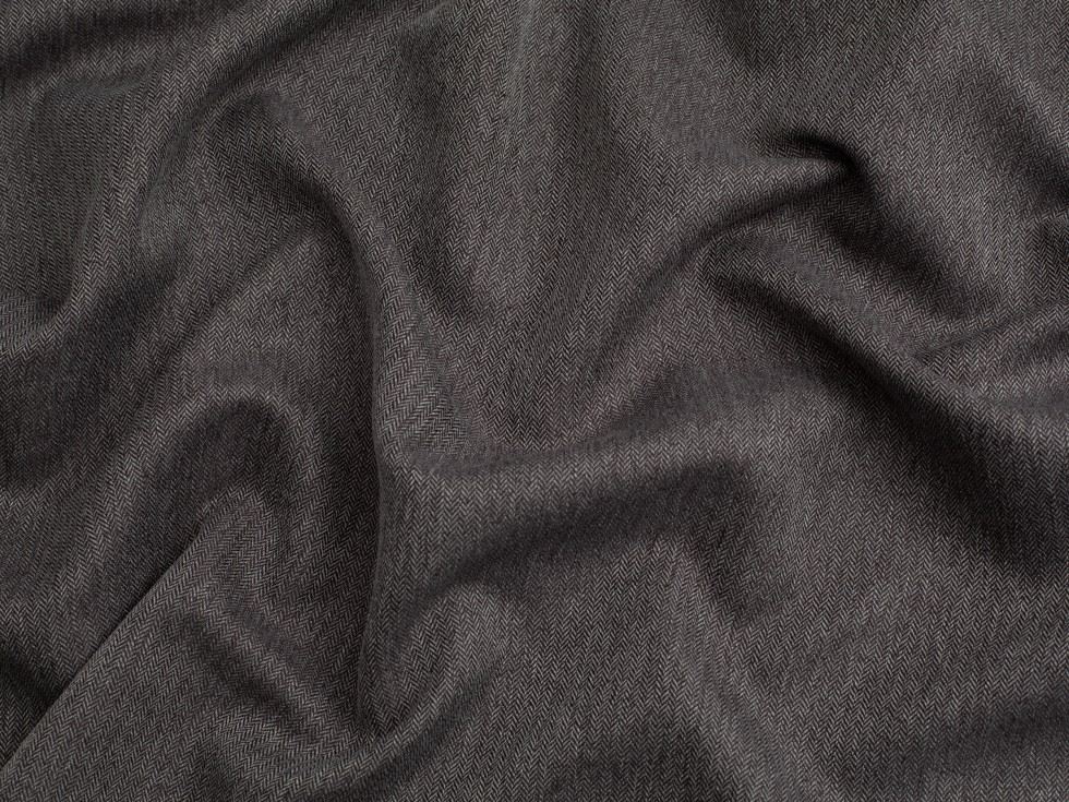 Minerva Core Range Herringbone Melange Polyester Suiting Fabric Grey
 