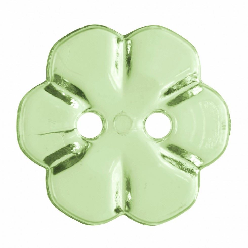 Hemline Emerald Plastic Flower Buttons