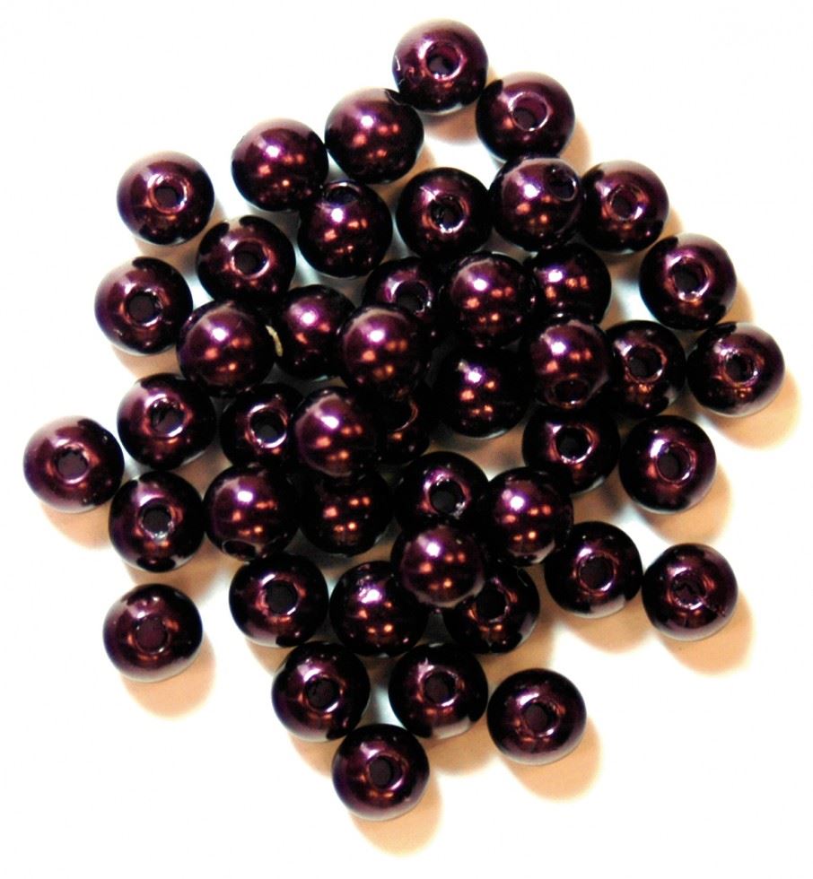 Craft Factory Purple Round Pearl Beads