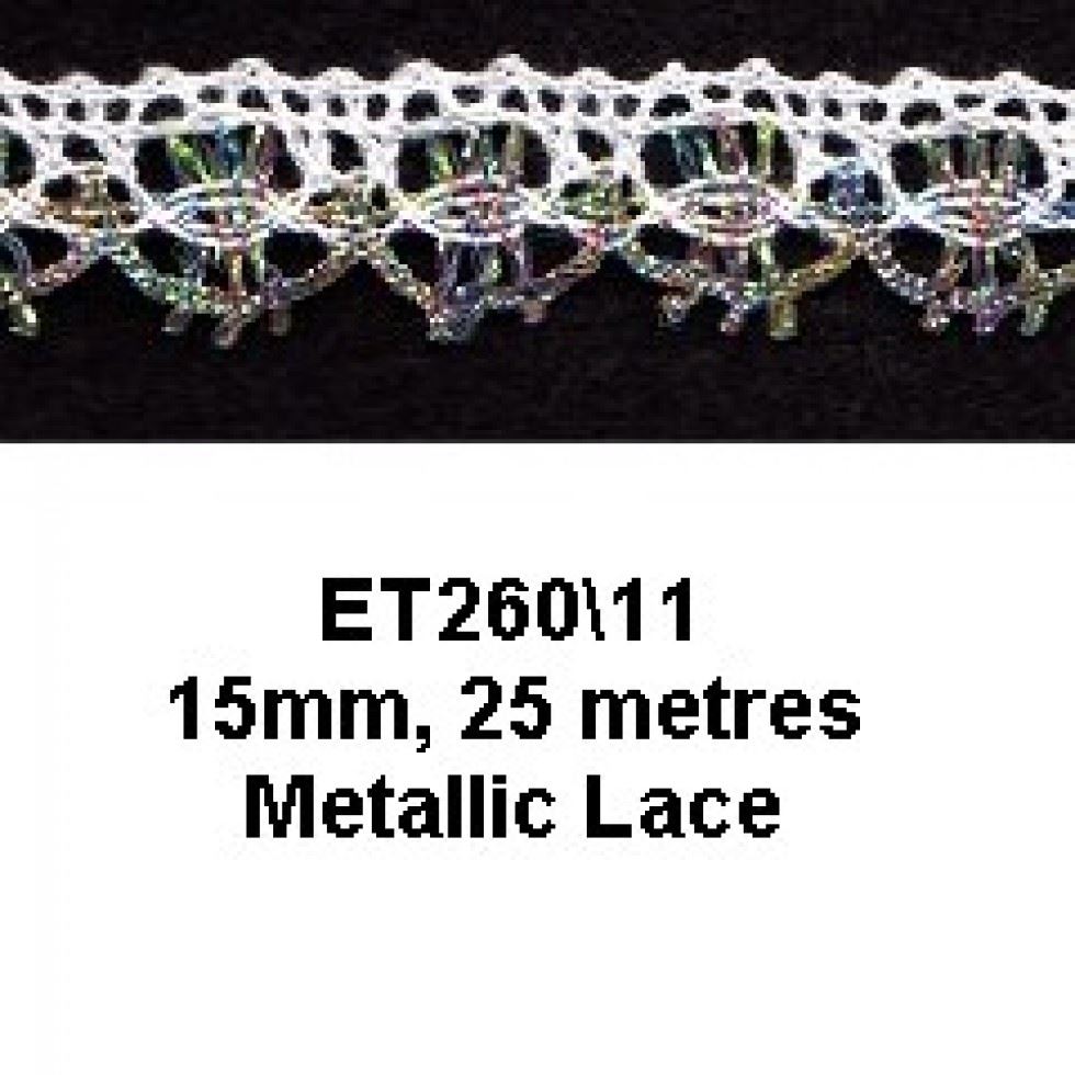 Essential Trimmings Purple Metallic Lace Trim