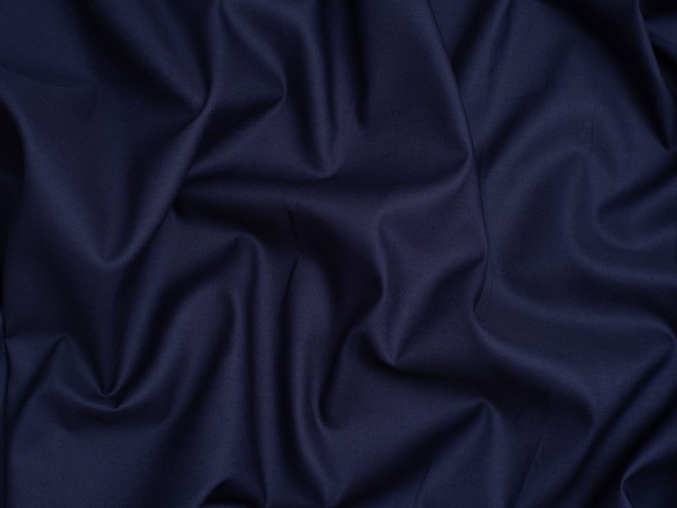 Cotton Sateen Fabric Navy Blue