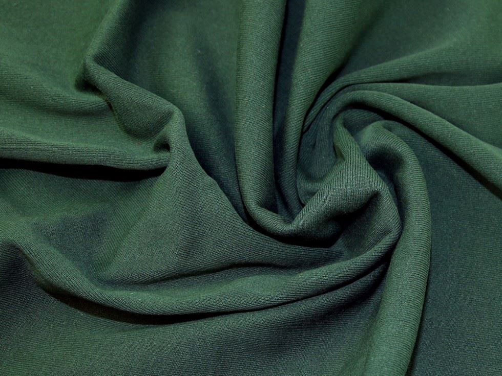 Lady Mcelroy Bottle Green Tubular Rib Stretch Knit Fabric