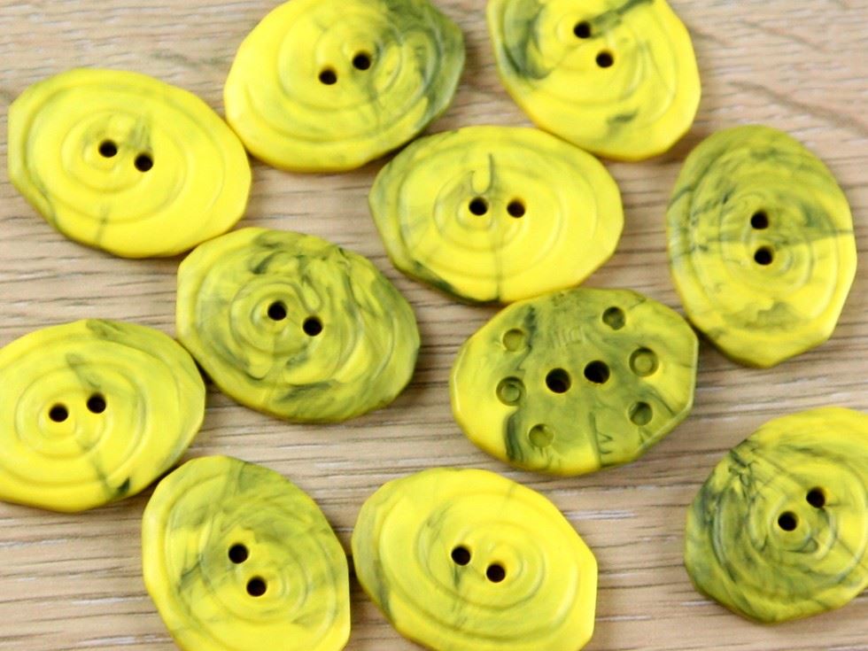 Dill Yellow Irregular Buttons (Value Pack)