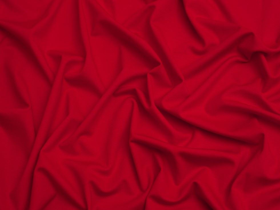 Minerva Core Range Red Viscose Interlock Jersey Stretch Knit Fabric