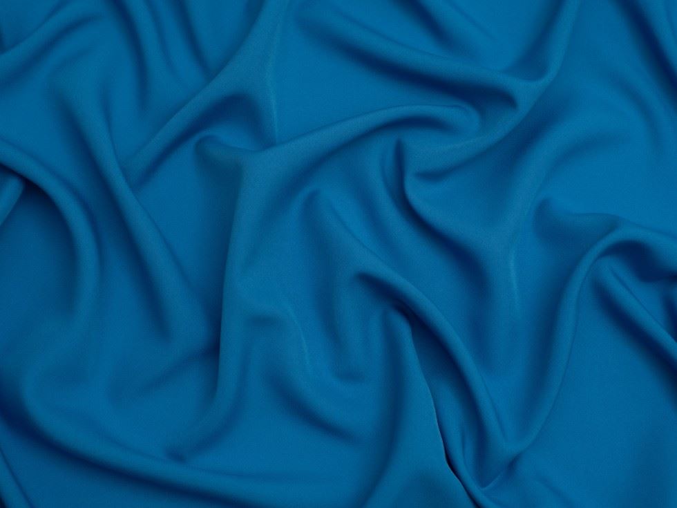 Minerva Core Range Bright Blue Soft Touch Crepe Fabric
