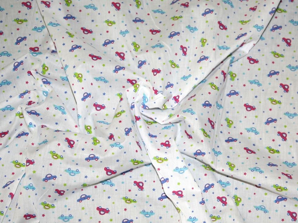 Printed Polycotton Fabric Blue
 