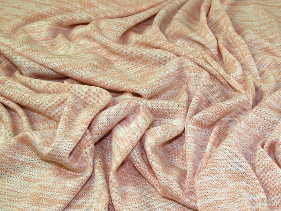 Lady Mcelroy Peach Slub Sweater Knit Stretch Fabric