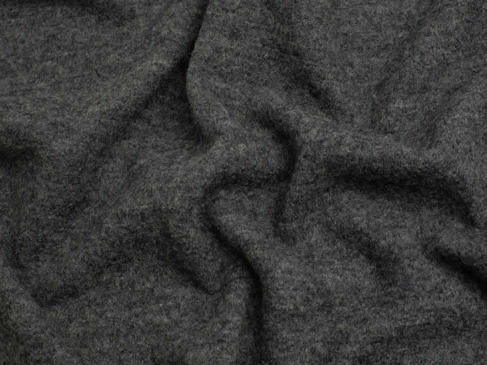 Minerva Core Range Grey 100% Pure Boiled Wool Coating Fabric