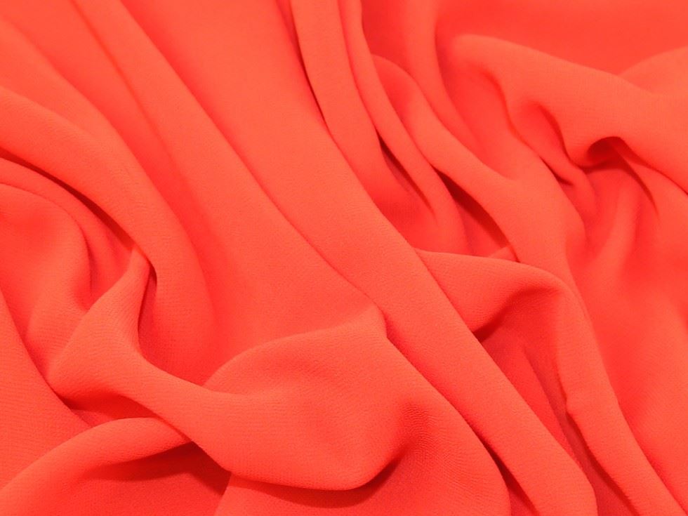 Deadstock Synergy Light Georgette Fabric Orange
 