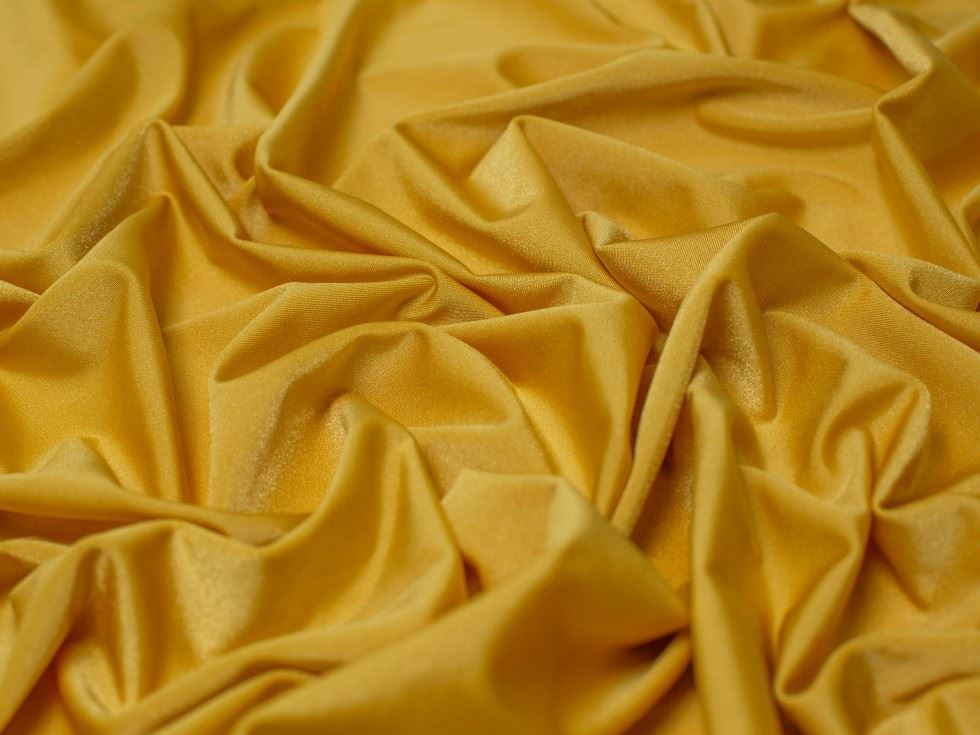 Minerva Core Range Gold Glossy Activewear Lycra Four Way Stretch Knit Fabric