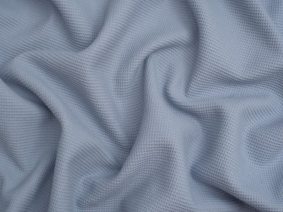 Minerva Core Range Aqua Mini Cotton Waffle Fabric