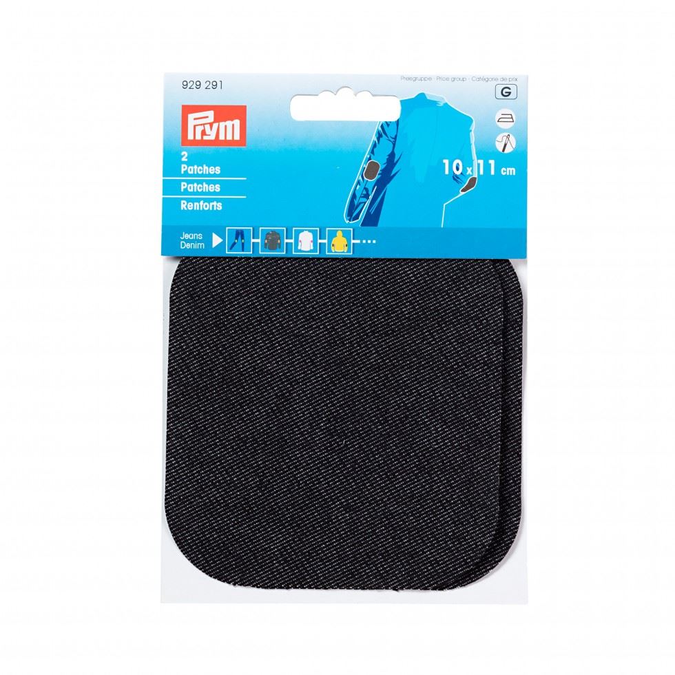 Prym Denim Elbow Patches Black/Grey