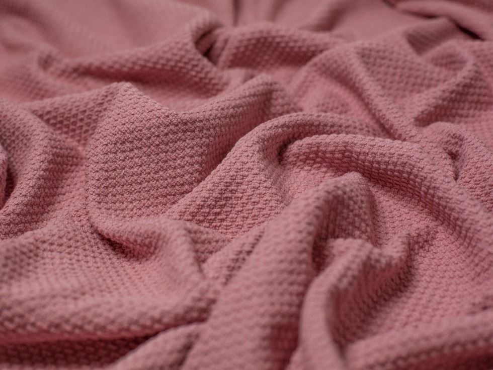 Textured Cotton Towelling Fabric Coral