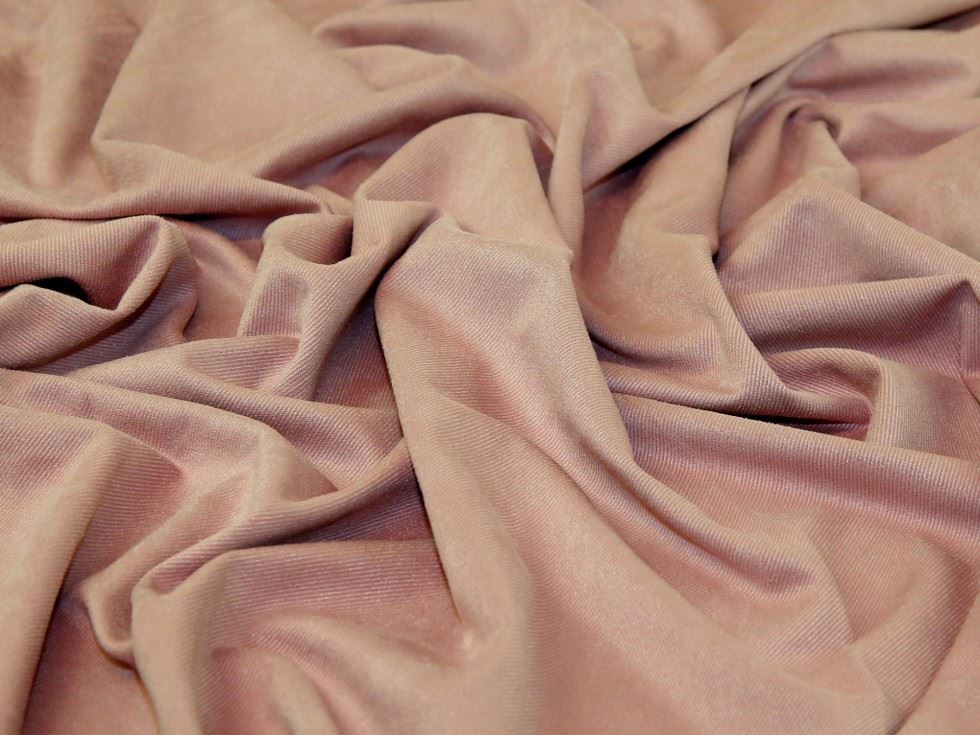 John Louden Rose Stretch Woven Suede Twill Fabric